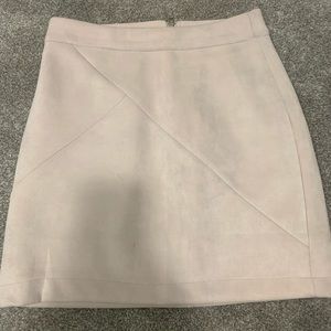 light pink suede skirt!